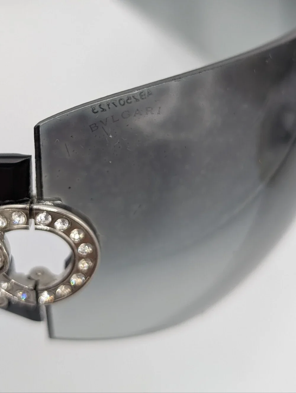 Bvlgari Black Shield Crystal Sunglasses